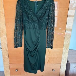 Elegant Green Lace Dress